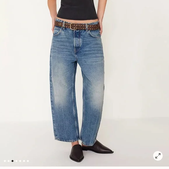 We The Free People Deep Trance Dropped Wide Leg Boyfriend Jeans - Picture 2 of 7